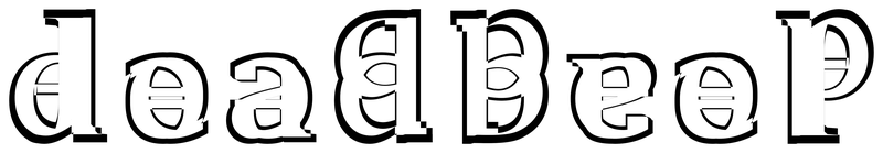 Ambigram for deadbeef in Davidclm-bold